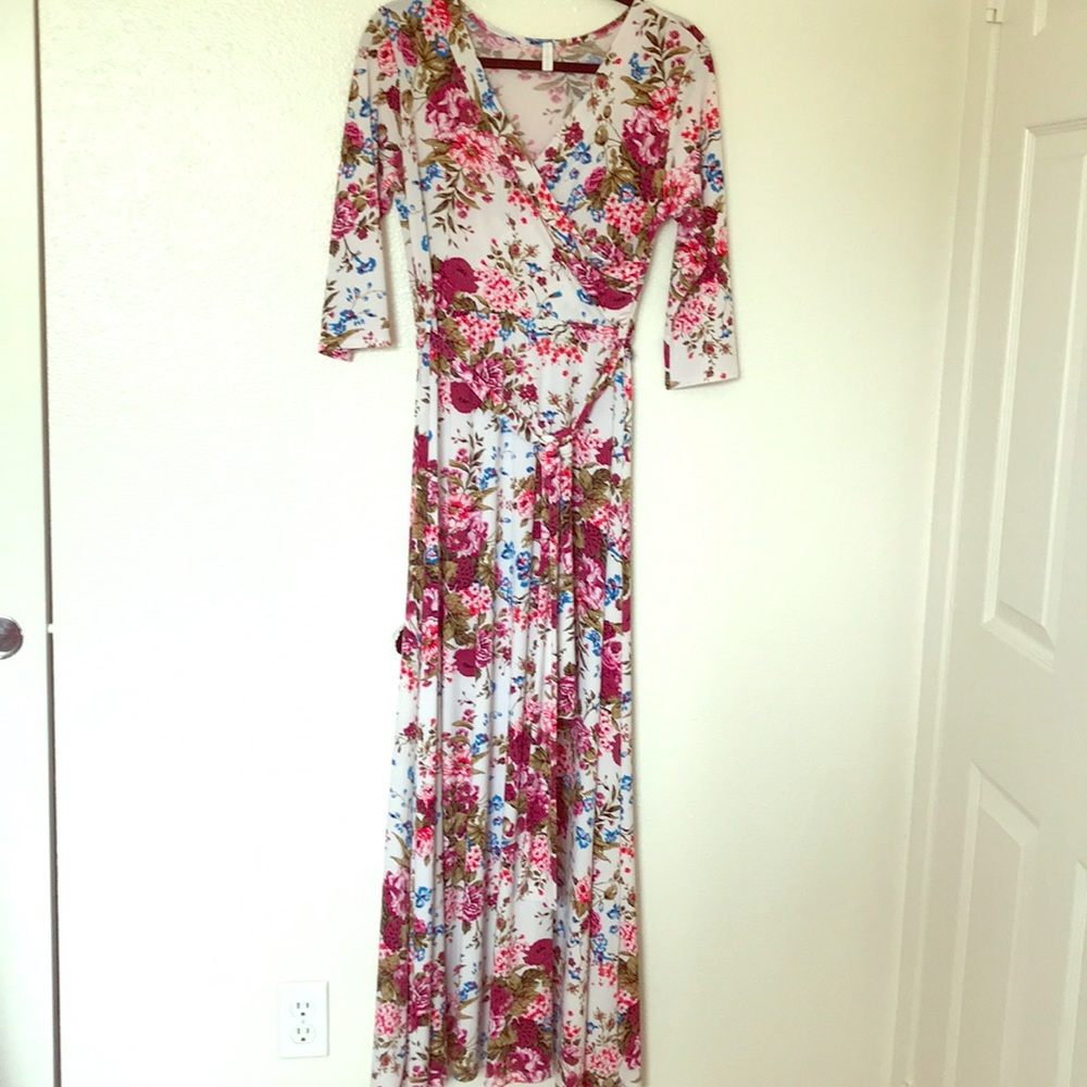 Pink Blush Wrap Dress L (Maternity)